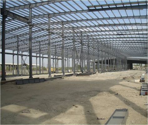 مقاومت شدید در برابر آب و هوا قاب فولادی بلند ساختمانی ساختمانی فولادی انبار ساختمانی توسط طراحان حرفه ای