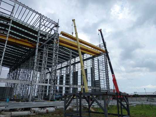 کارگاه ساختمانی فولادی 9 نقطه ای زلزله ای با قاب اصلی فولادی سبک Q355 و دوره ساخت کوتاه